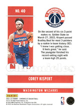 Load image into Gallery viewer, 2021-22 Panini Chronicles #40 Corey Kispert Pink
