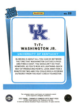 Load image into Gallery viewer, 2022 Panini Chronicles Donruss Optic Rated Rookie #22 TyTy Washington Jr.
