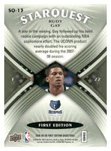 将图片加载到图库查看器，2008-09 Upper Deck First Edition #SQ-13 Rudy Gay StarQuest Green
