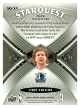 Load image into Gallery viewer, 2008-09 Upper Deck First Edition #SQ-24 Dirk Nowitzki StarQuest Green
