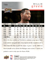 تحميل الصورة إلى عارض المعرض، 2008-09 Upper Deck #146 Willie Green Electric Court Gold
