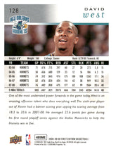 Load image into Gallery viewer, 2008-09 Upper Deck First Edition #128 David West
