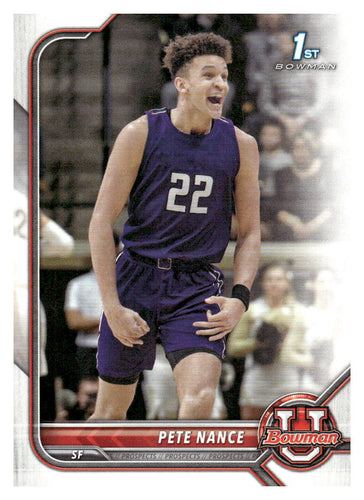 2021-22 Bowman University #34 Pete Nance