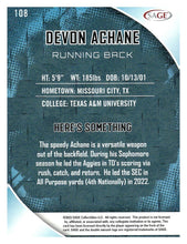 将图片加载到图库查看器，2023 SAGE HIT #108 Devon Achane Silver
