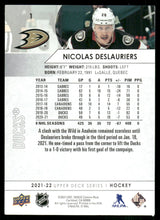 تحميل الصورة إلى عارض المعرض، 2021-22 Upper Deck #1 Nicolas Deslauriers
