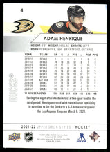 Load image into Gallery viewer, 2021-22 Upper Deck #4 Adam Henrique
