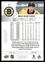 Load image into Gallery viewer, 2021-22 Upper Deck #17 Brad Marchand
