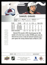 Load image into Gallery viewer, 2021-22 Upper Deck #47 Samuel Girard
