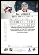 Load image into Gallery viewer, 2021-22 Upper Deck #54 Elvis Merzlikins
