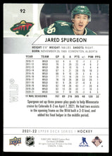 将图片加载到图库查看器，2021-22 Upper Deck #92 Jared Spurgeon

