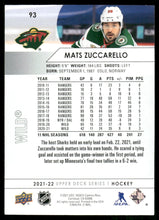 将图片加载到图库查看器，2021-22 Upper Deck #93 Mats Zuccarello

