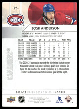 تحميل الصورة إلى عارض المعرض، 2021-22 Upper Deck #95 Josh Anderson
