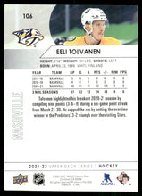 Load image into Gallery viewer, 2021-22 Upper Deck #106 Eeli Tolvanen
