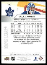 Load image into Gallery viewer, 2021-22 Upper Deck #167 Jack Campbell
