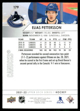 Load image into Gallery viewer, 2021-22 Upper Deck #179 Elias Pettersson
