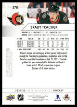 Load image into Gallery viewer, 2021-22 Upper Deck #378 Brady Tkachuk
