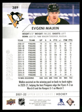 将图片加载到图库查看器，2021-22 Upper Deck #389 Evgeni Malkin
