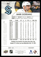 Load image into Gallery viewer, 2021-22 Upper Deck #401 Mark Giordano
