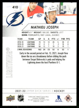 Load image into Gallery viewer, 2021-22 Upper Deck #410 Mathieu Joseph
