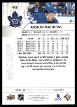 Load image into Gallery viewer, 2021-22 Upper Deck #418 Auston Matthews
