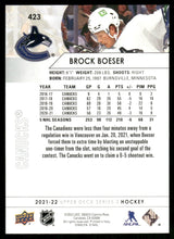 Load image into Gallery viewer, 2021-22 Upper Deck #423 Brock Boeser
