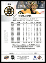 Load image into Gallery viewer, 2021-22 Upper Deck #516 Tuukka Rask
