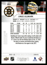 Load image into Gallery viewer, 2021-22 Upper Deck #517 Linus Ullmark
