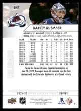 将图片加载到图库查看器，2021-22 Upper Deck #547 Darcy Kuemper
