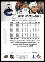 Load image into Gallery viewer, 2021-22 Upper Deck #648 Oliver Ekman-Larsson
