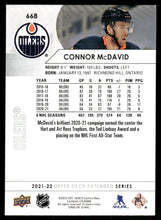 将图片加载到图库查看器，2021-22 Upper Deck #668 Connor McDavid
