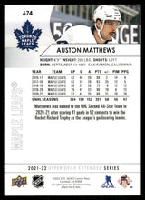 Load image into Gallery viewer, 2021-22 Upper Deck #674 Auston Matthews
