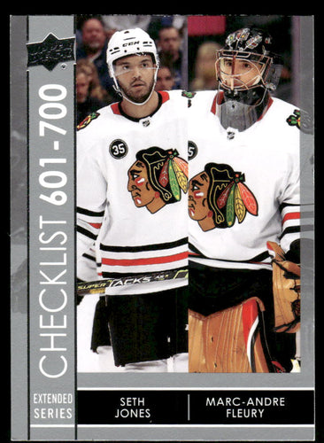 2021-22 Upper Deck #700 Seth Jones / Marc-Andre Fleury French