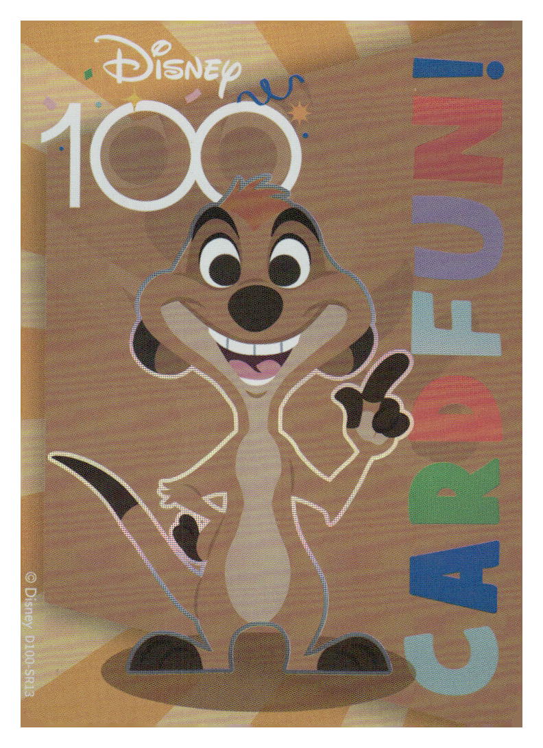2023 Card.fun Disney 100 Joyful #D100-SR13 Timon