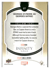 Load image into Gallery viewer, 2022 Upper Deck Marvel Allure Georges St-Pierre as Georges Batroc Yellow Taxi 27
