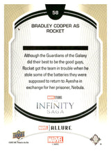 Load image into Gallery viewer, 2022 Upper Deck Allure Marvel Studios #58 Bradley Cooper as Rocket

