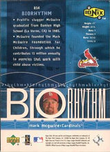 Load image into Gallery viewer, 2000 Upper Deck IoNix Mark Mcgwire BioRhythm #B14 St Louis Cardinals
