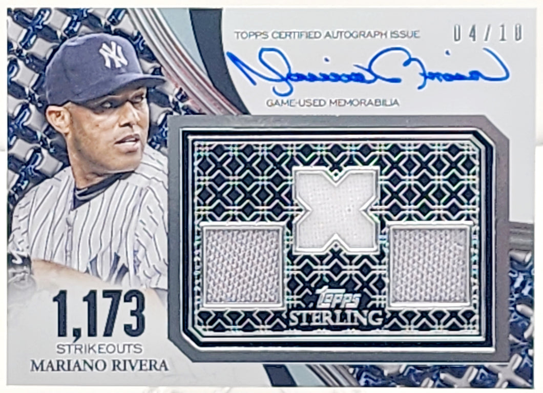 2023 Topps Sterling Mariano Rivera Yankees Strikeout On Card Auto Patch /10