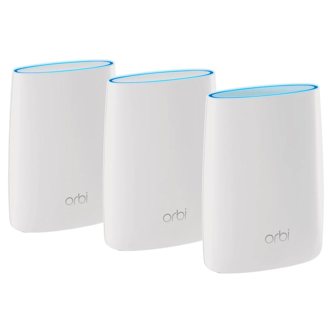 NETGEAR Orbi RBK753S Whole Home Mesh Wi-Fi System with Advanced Cyber Threat Protection, 3-pack