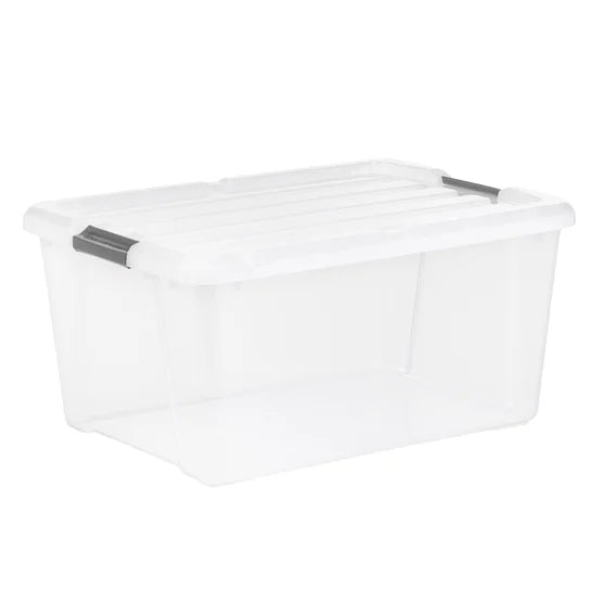 IRIS 45QT Clear Storage Bin with Buckles