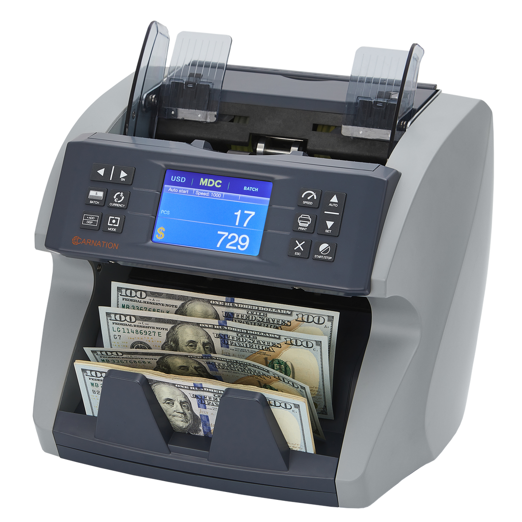 Carnation Professional CR7 Mixed Value Bill Counter, Black/Gray