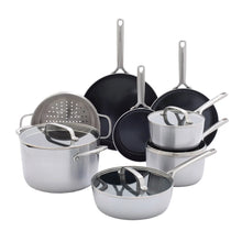 Load image into Gallery viewer, GreenPan GP5 Vista 5-ply Stainless Steel Ceramic Nonstick 12-piece Cookware Set
