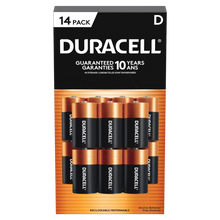 将图片加载到图库查看器，Duracell D Alkaline Batteries, 14-count - Open Box
