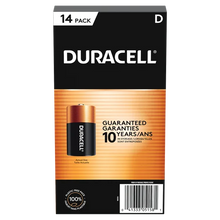将图片加载到图库查看器，Duracell D Alkaline Batteries, 14-count - Open Box
