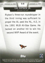 Load image into Gallery viewer, 2018 Topps Update Salute Cal Ripken Jr. #S-8 Baltimore Orioles
