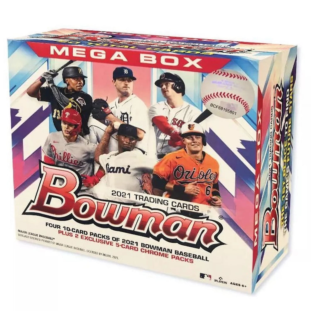 2021 Topps Bowman MLB Baseball Trading Cards Mega Box