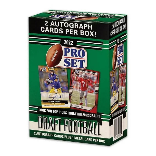 2022 Leaf Pro Set Draft Football Trading Card Blaster Box