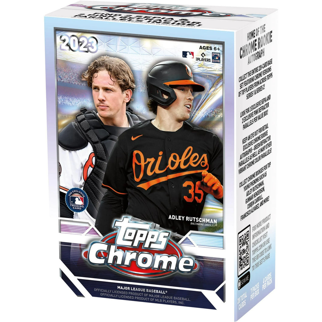 2023 Topps Chrome Baseball Trading Cards Blaster Box