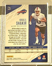 Load image into Gallery viewer, 2022 Phoenix Football Khalil Shakir Fire and Ice /50 Buffalo Bills ROOKIE RC #145
