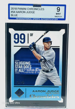 Load image into Gallery viewer, 2018 Panini Chronicles Aaron Judge #54 Blue /49 ISA 9 Mint
