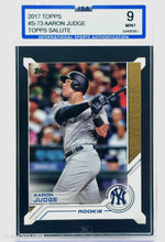Load image into Gallery viewer, 2017 Topps Aaron Judge RC Salute #S-73 insert rookie card New York Yankees ISA 9 Mint

